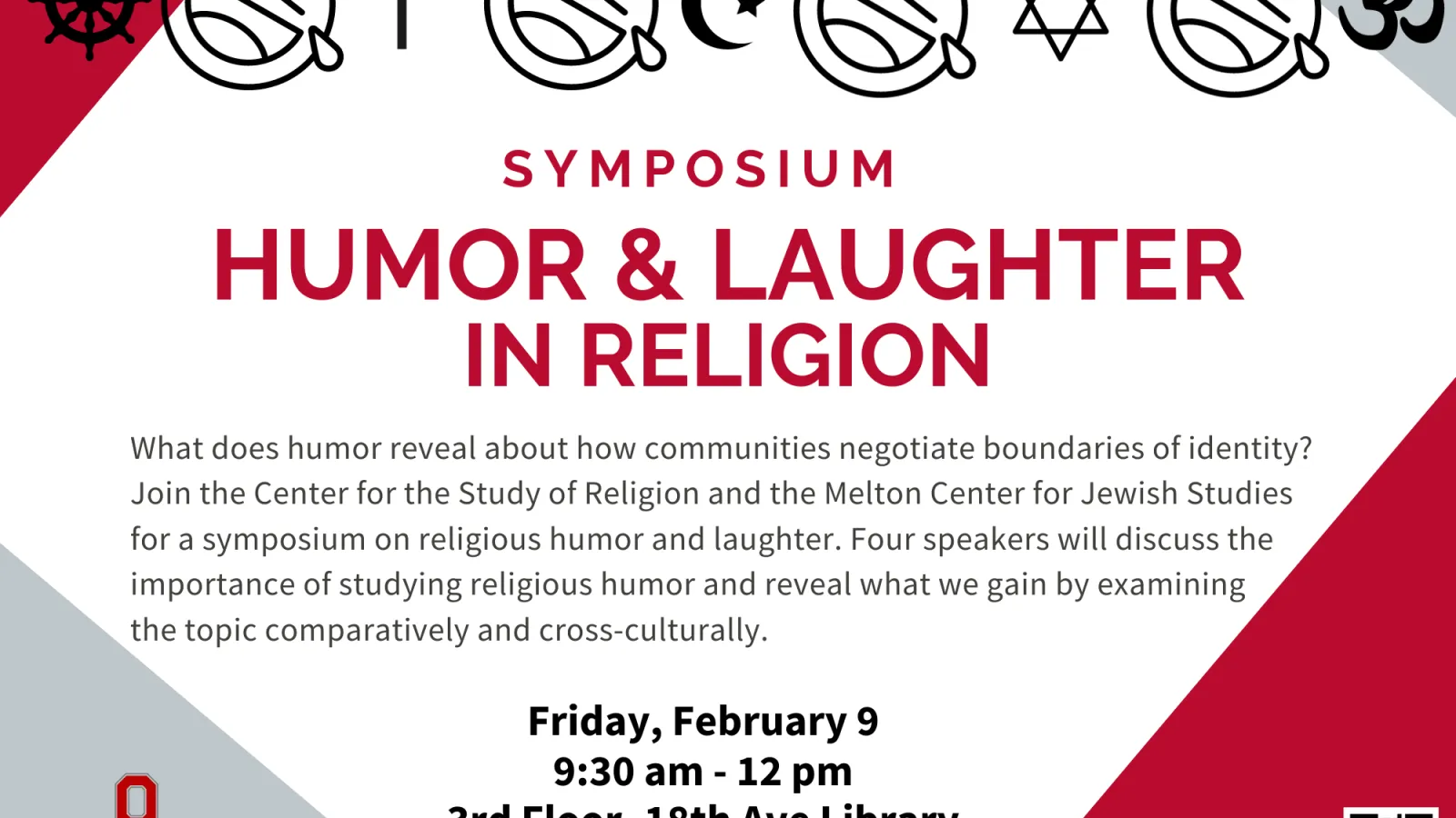 Humor and Laughter in Religion Symposium flyer