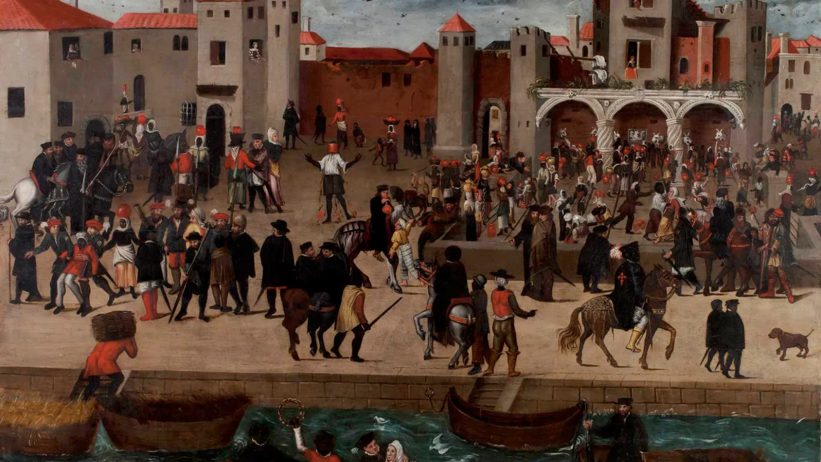 The Chafariz d'El-Rey (King's Fountain) in the Alfama District, Lisbon. Netherlandish, ca.1570-80