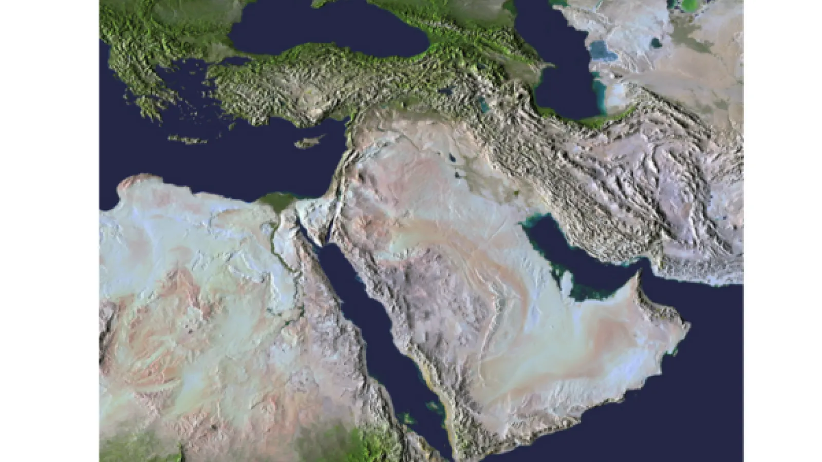 satellite footage of Middle East